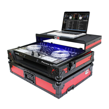 ProX XS-DDJSR2 Case for Pioneer DJ DDJ-SR2 DJ Controller with Laptop Shelf and LED