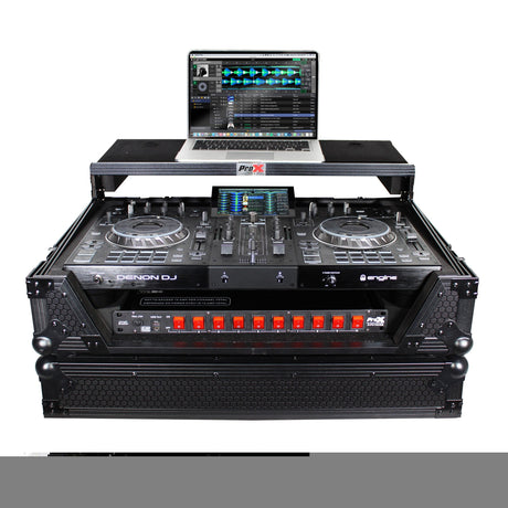 ProX XS-PRIME2 Case for Denon PRIME 2 DJ Controller with Laptop Shelf - Black