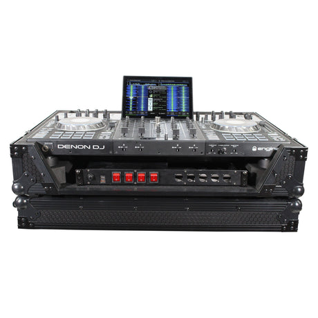 ProX XS-PRIME4 Case for Denon PRIME 4 DJ Controller with Rack Space and Wheels - Black / None / 1U