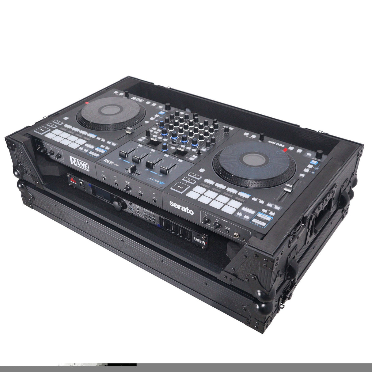ProX XS-RANEFOUR Case for RANE Four DJ Controller with 1U Rack Space and Wheels - Black