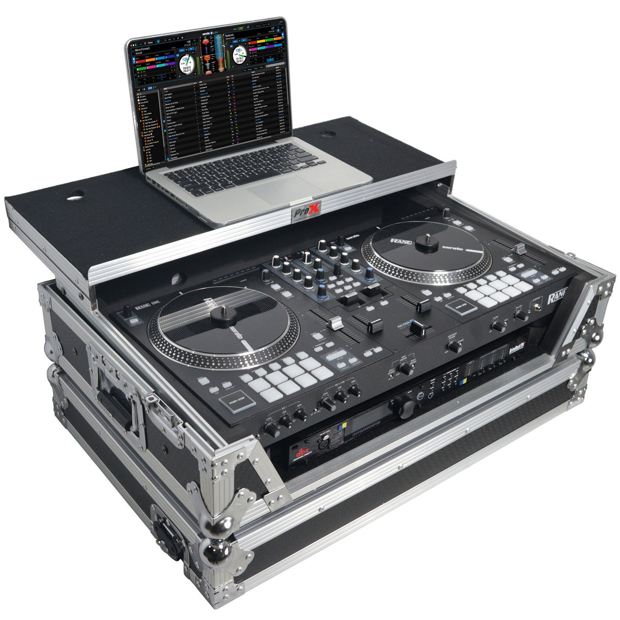 ProX XS-RANEONE Case for RANE One DJ Controller with Sliding Laptop Shelf - Silver