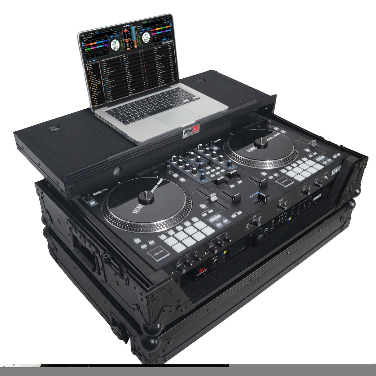 ProX XS-RANEONE Case for RANE One DJ Controller with Sliding Laptop Shelf - Black
