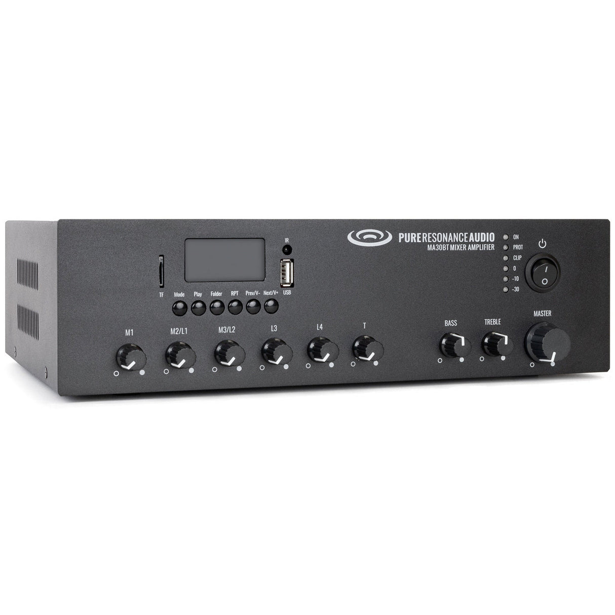 Pure Resonance Audio MA30BT 30W 7-Channel Commercial Mixer Amplifier with Bluetooth