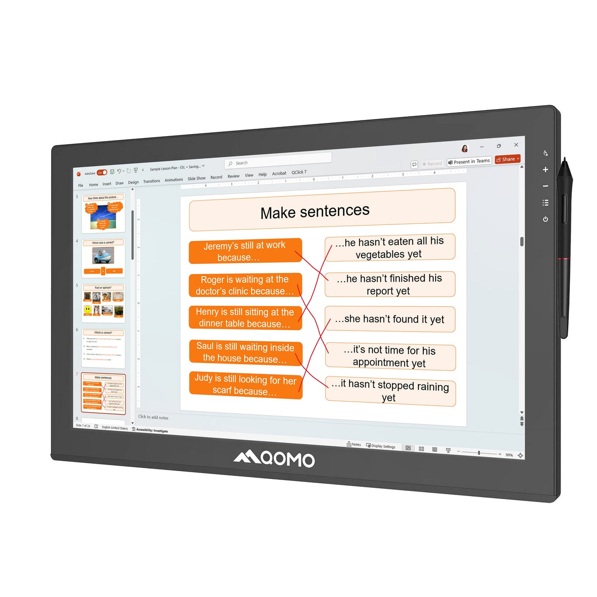 QOMO QIT800 F1 PresenStation 24-Inch 4K Interactive Podium