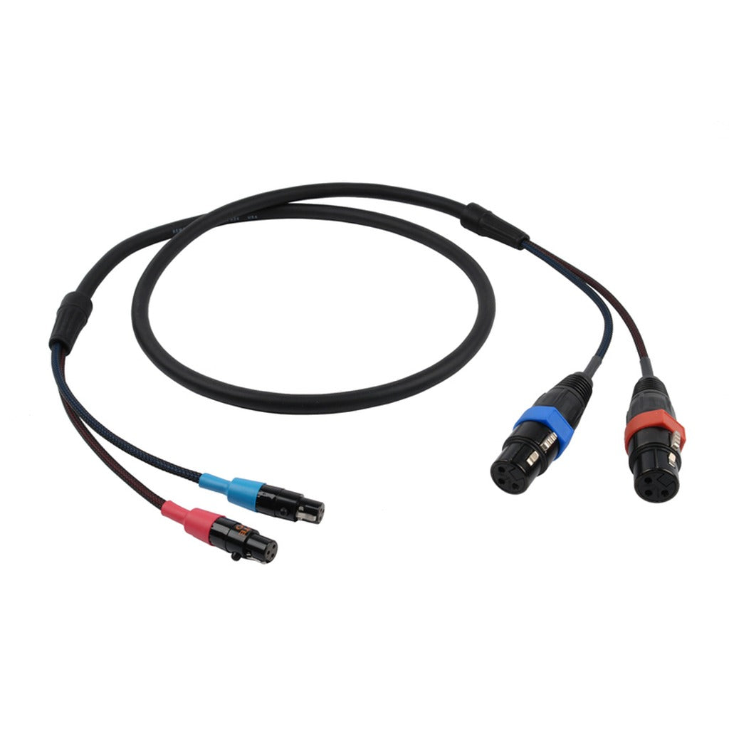 Remote Audio CA744INL Dual XLR3F to Dual TA3F 2-Channel Balanced Cable 4 ft