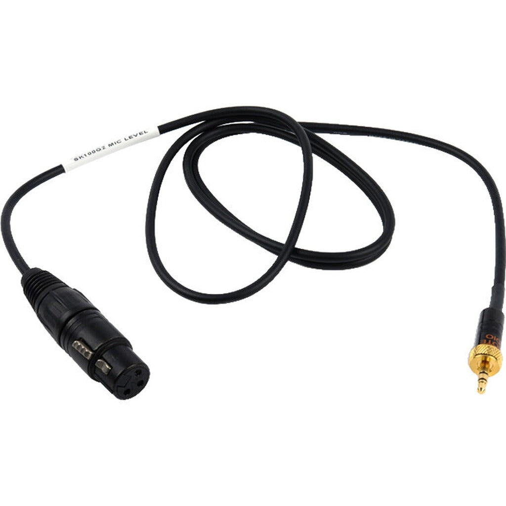 Remote Audio CASENSK100XMC24 XLR3F to 3.5mm Locking Mic Cable Sennheiser 2 ft