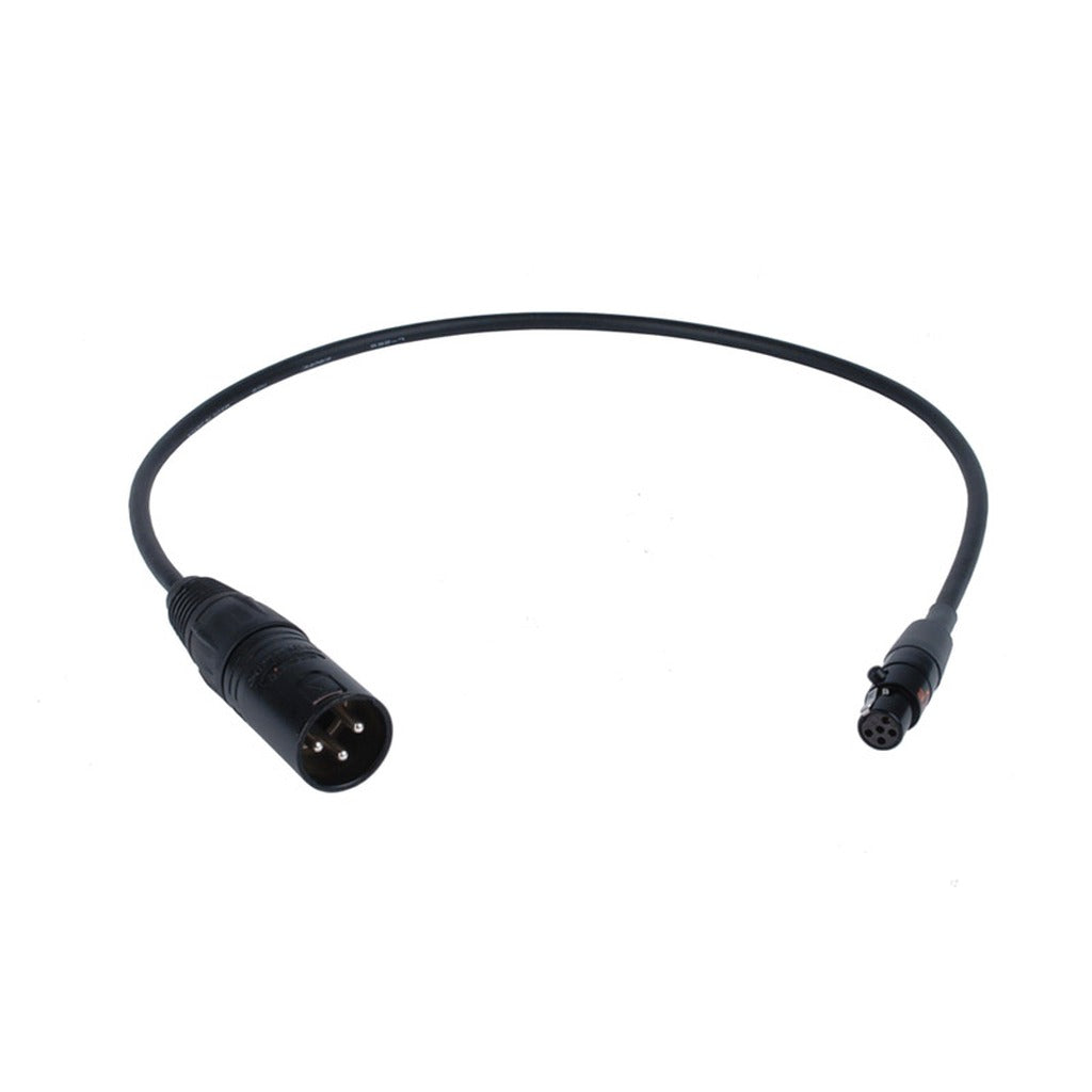 Remote Audio CAT5FX3M18 TA5F to XLR3M Balanced Adapter Cable Ch 1 Left 18 in