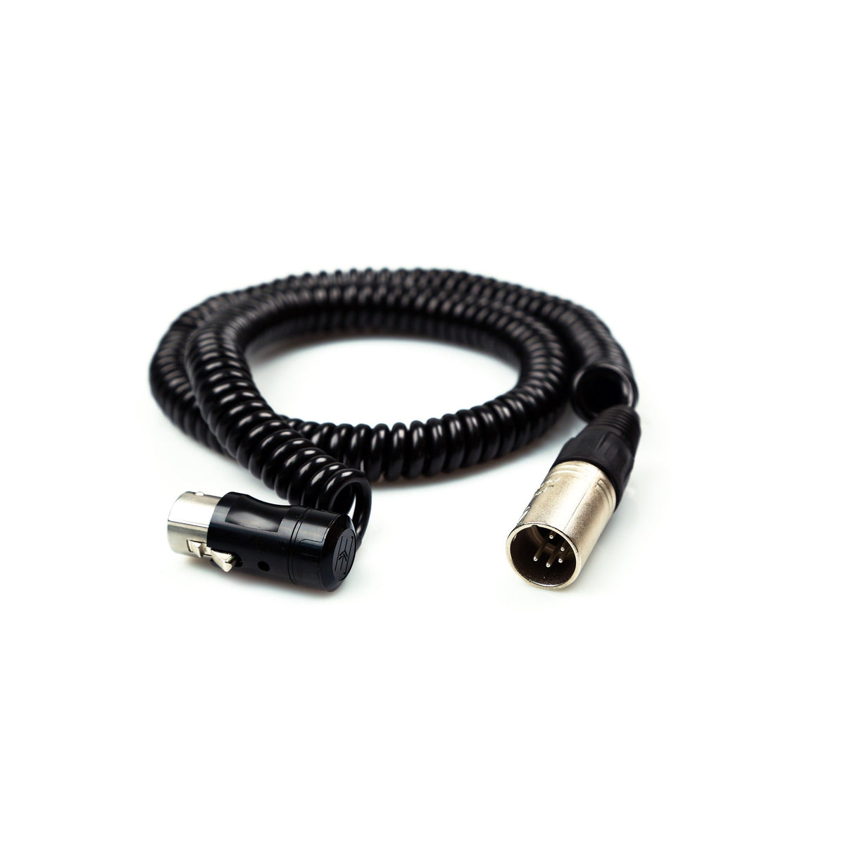 Remote Audio CAXJCOILSTLPF Low-Profile XLR5F to XLR5M Stereo Coiled Jumper