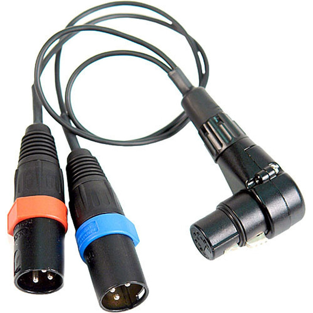 Remote Audio CAZXSTE XLR5F to Dual XLR3M Stereo Breakout 14/12 in Staggered