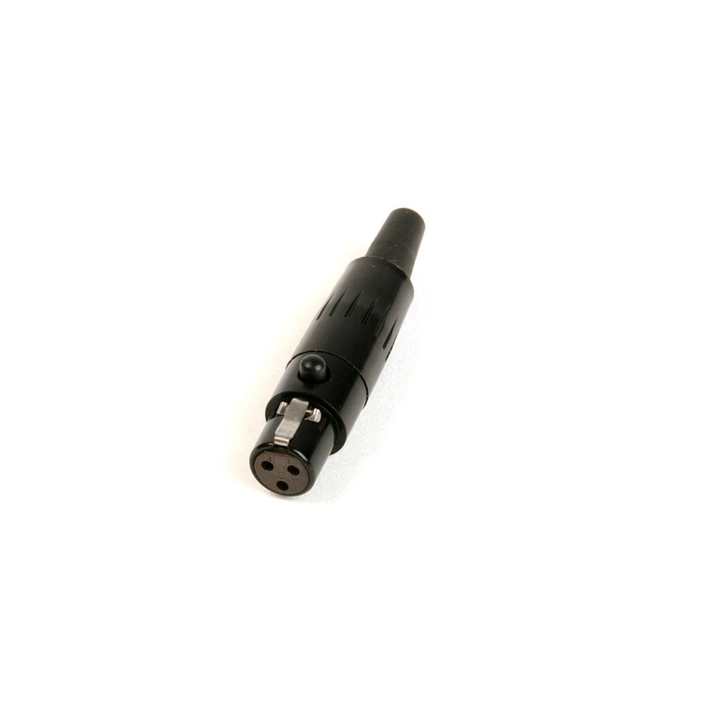 Remote Audio TA3F-B 3-Pin TA3F Mini XLR Female Cable Connector Black