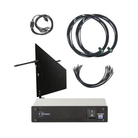 RF Venue DFIN HDR Antenna Distribution System and Diversity Fin Mount Antenna Bundle - System w/ L-Bracket Wall-Mount,