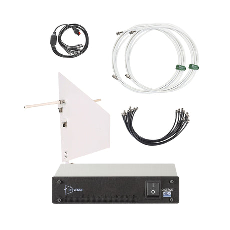 RF Venue DFIN HDR Antenna Distribution System and Diversity Fin Mount Antenna Bundle - System w/L-Bracket Wall-Mount,
