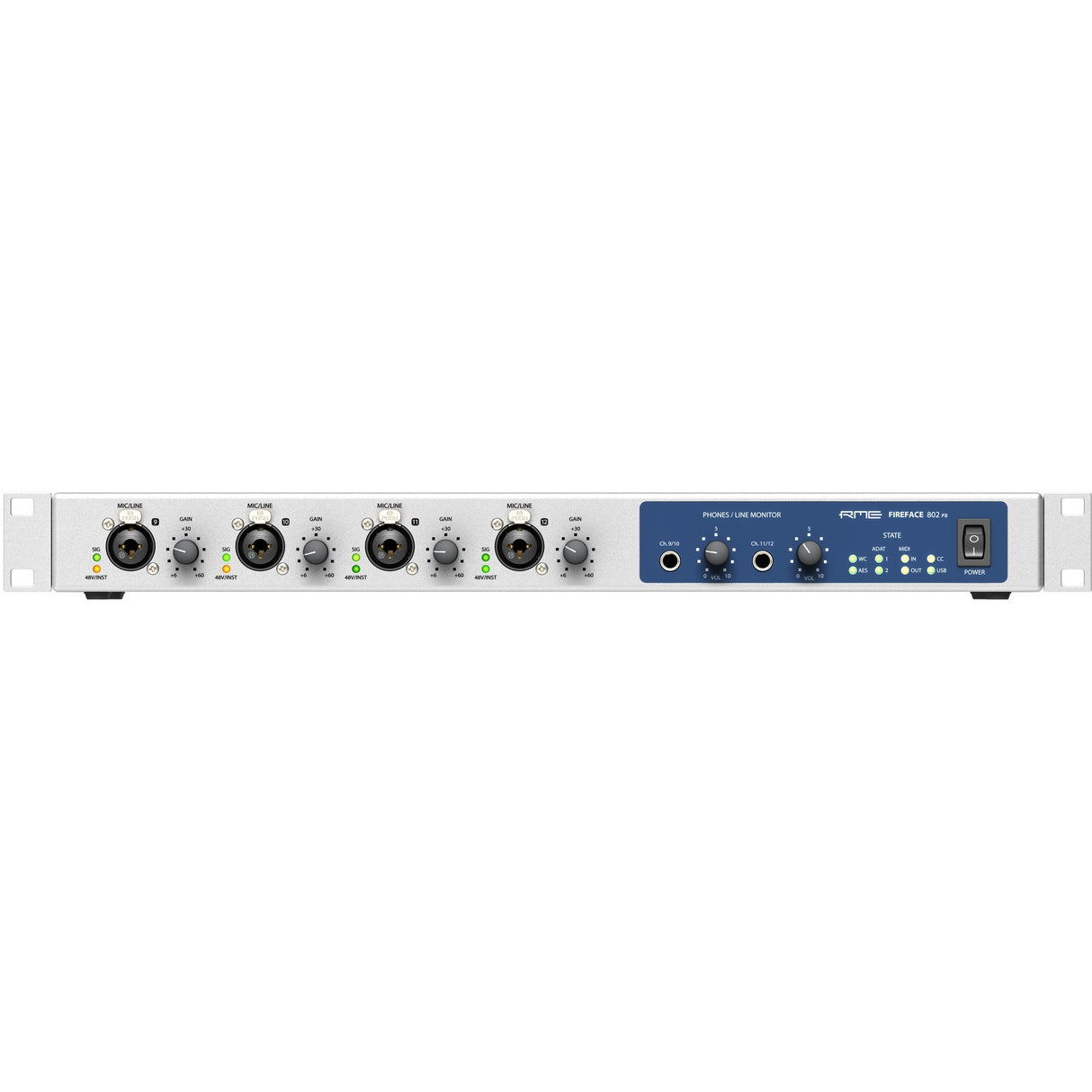 RME Fireface 802 FS 60-Channel 192 kHz High-End USB Audio Interface - Classic Aluminum