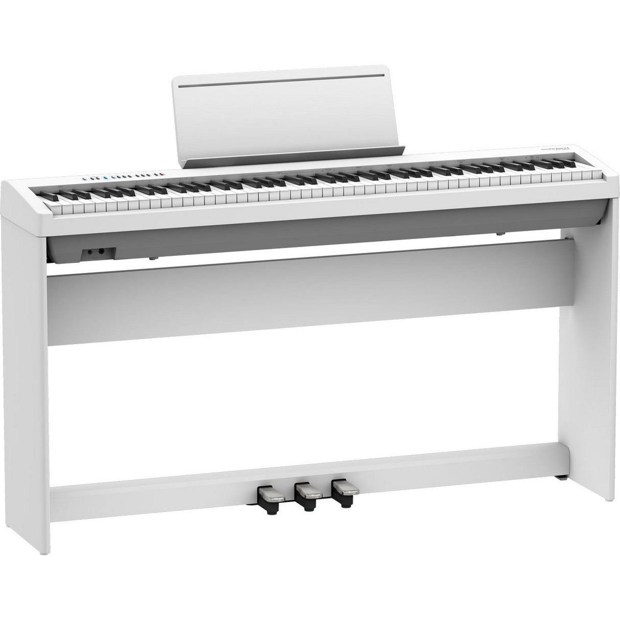 Roland FP-30X 88-key digital piano keyboard front view - white