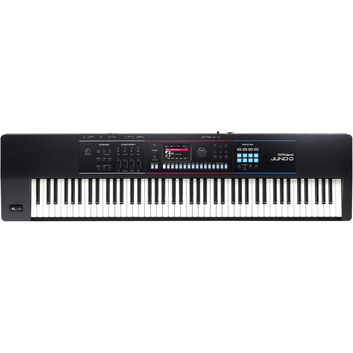 Roland JUNO-D8 88-key synthesizer keyboard front view
