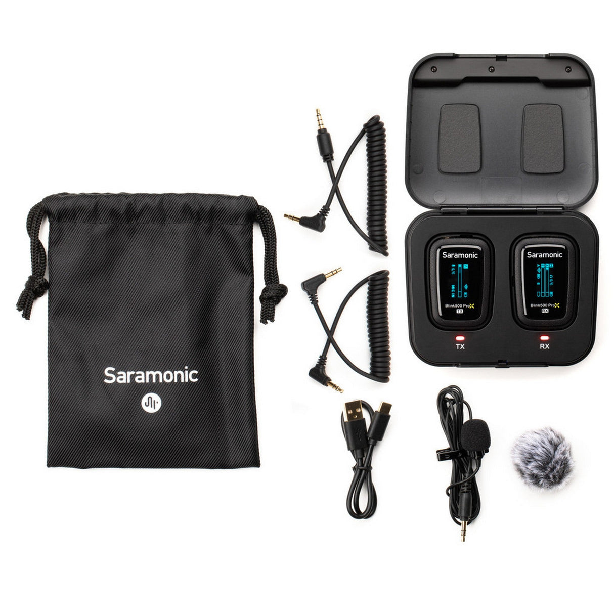 Saramonic Blink 500 ProX 2.4GHz Wireless Microphone System - Clip-On Microphone System w/Lavalier