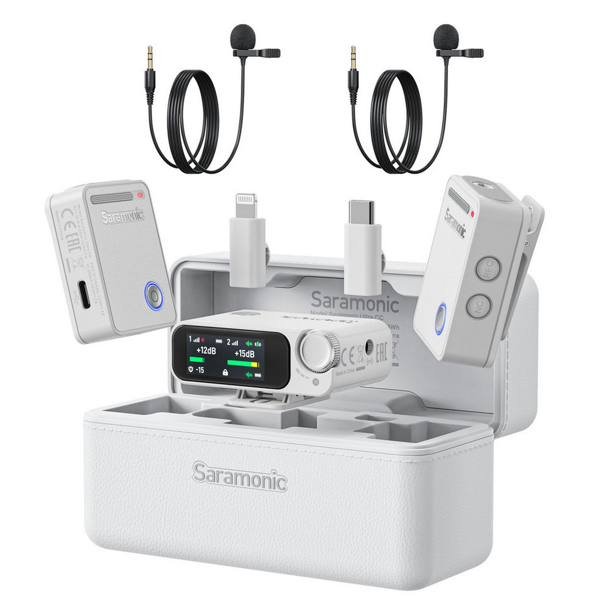 Saramonic ULTRA04 Dual Wireless Microphone System with Lavs, White