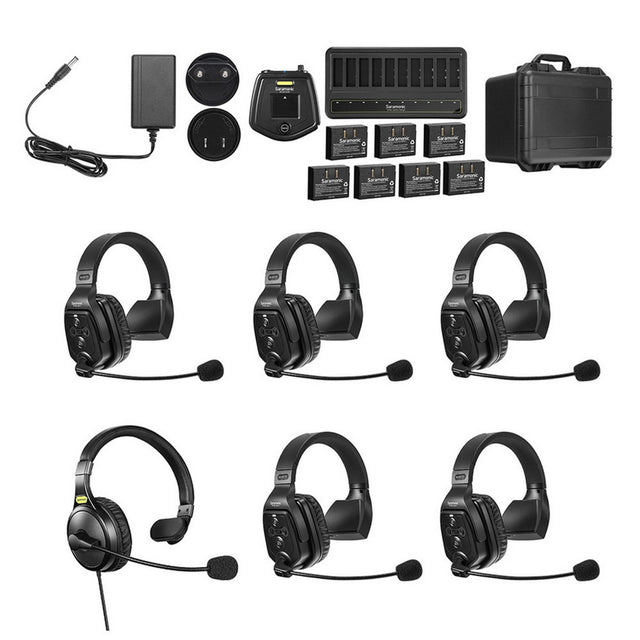 Saramonic WiTalk Wireless Intercom Systems - 6-Person Full-Duplex 1.9GHz Wireless Single-Ear Headset
