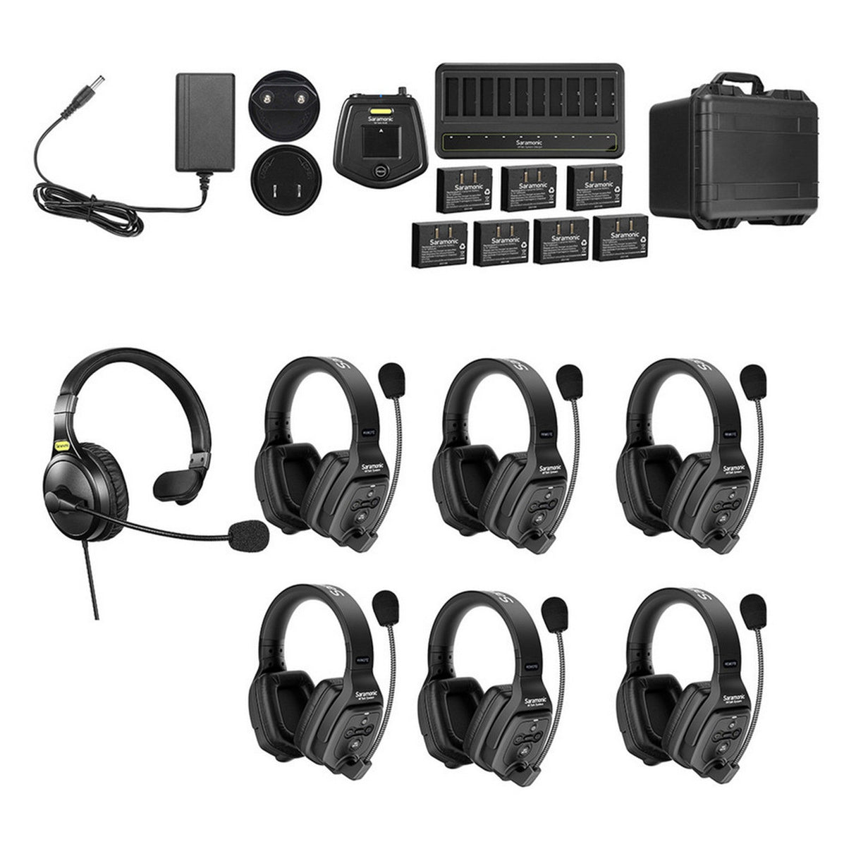 Saramonic WiTalk Wireless Intercom Systems - 7-Person Full-Duplex 1.9GHz Wireless Dual-Ear Headset