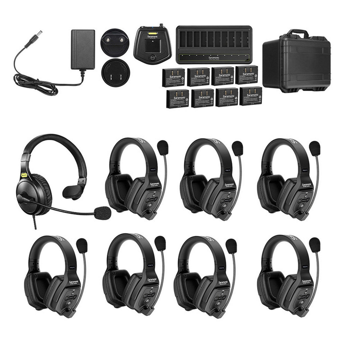 Saramonic WiTalk Wireless Intercom Systems - 8-Person Full-Duplex 1.9GHz Wireless Dual-Ear Headset