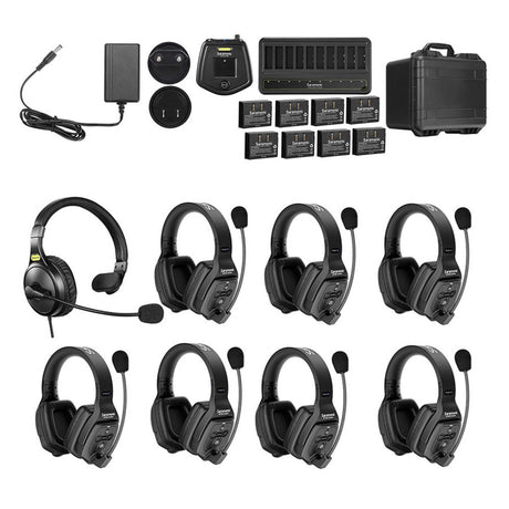 Saramonic WiTalk Wireless Intercom Systems - 8-Person Full-Duplex 1.9GHz Wireless Dual-Ear Headset