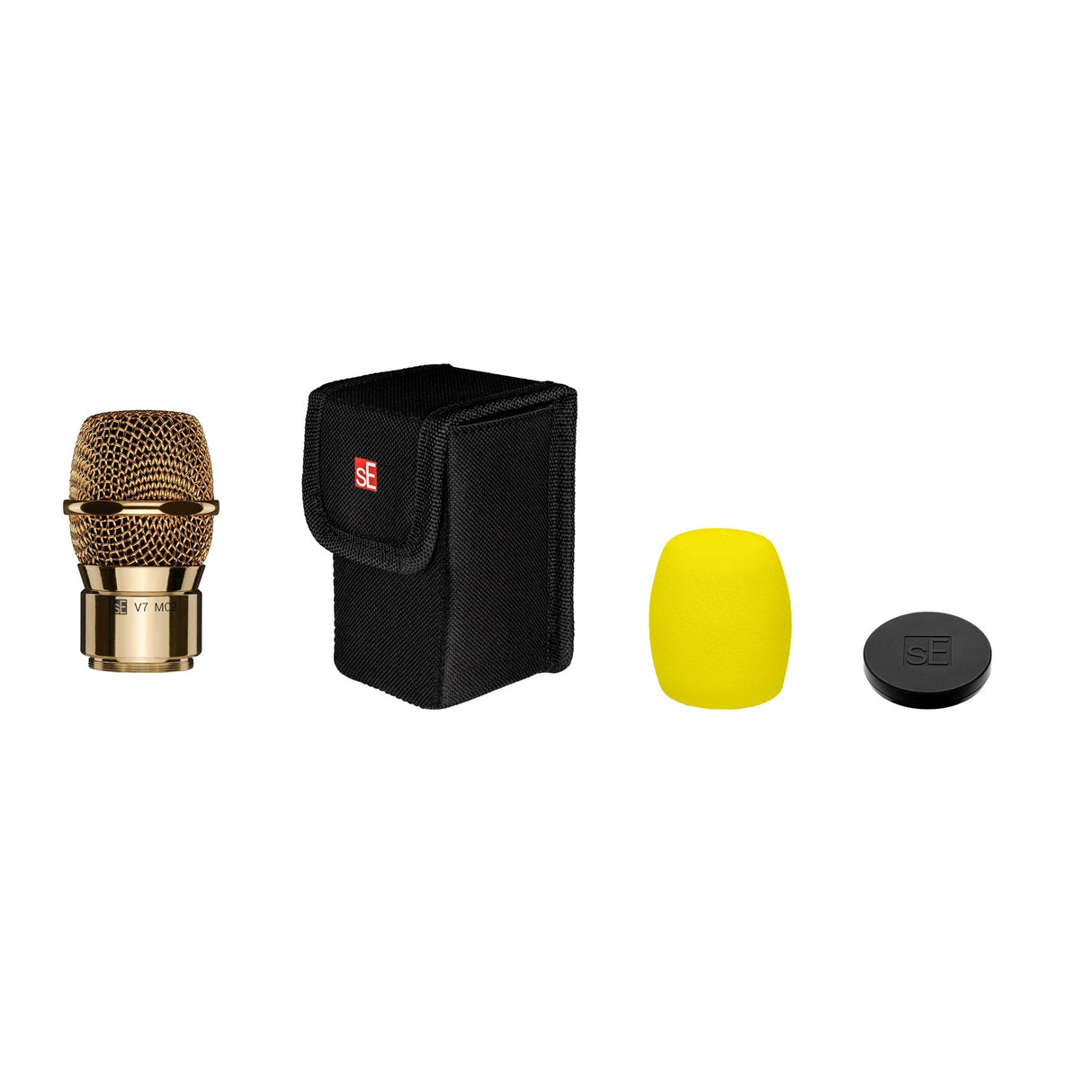 sE Electronics V7 MC2 Microphone Capsule Supercardioid for Sennheiser Wireless with MP03 Pouch, 24-Carat Gold Plated Finish