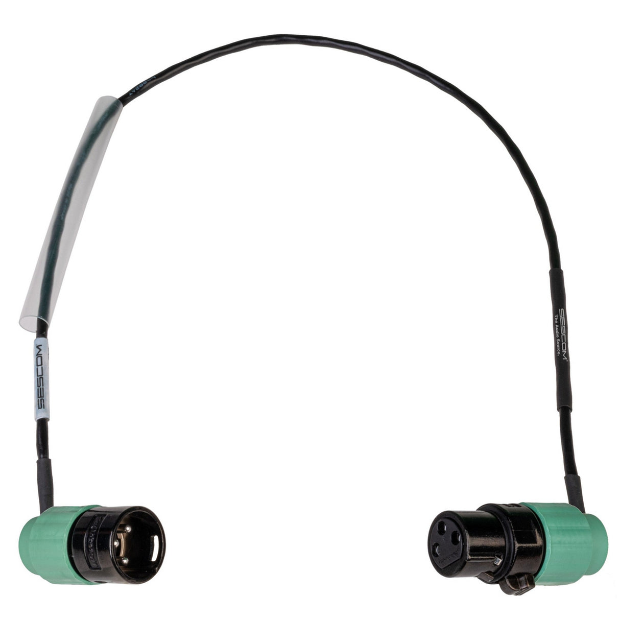 Sescom SCPC-XXJ Flexible Ultra-Slim 360-Degree Right Angle XLR Patch Cable - 6 inches / Green