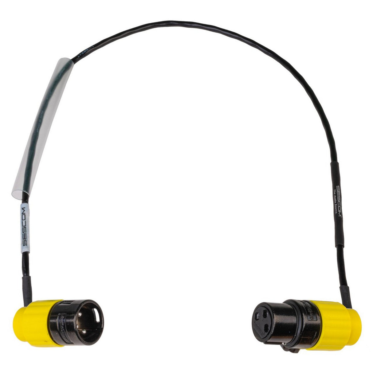 Sescom SCPC-XXJ Flexible Ultra-Slim 360-Degree Right Angle XLR Patch Cable - 6 inches / Yellow