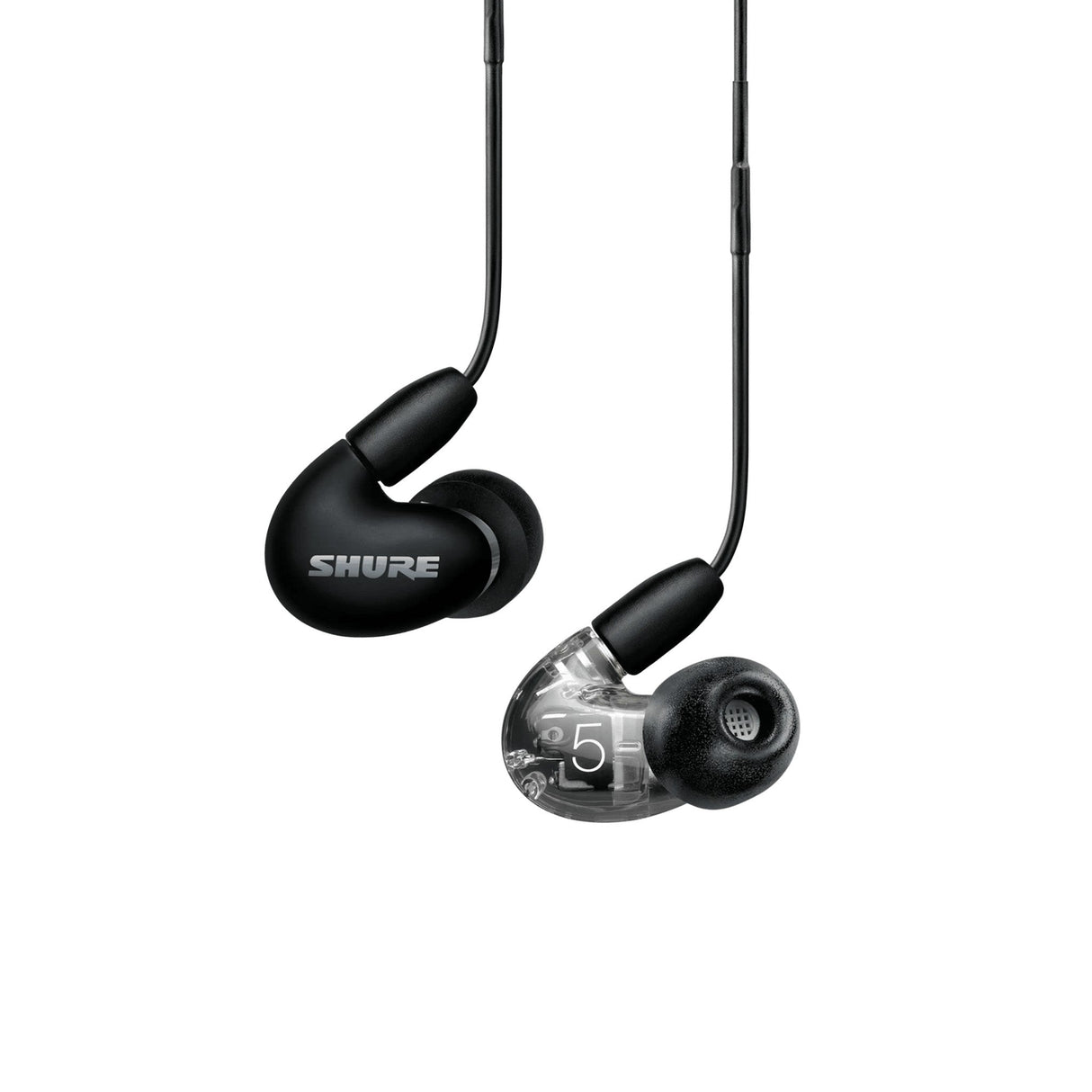 Shure AONIC 5 Wired Sound Isolating In-Ear Headphones - Black/Clear