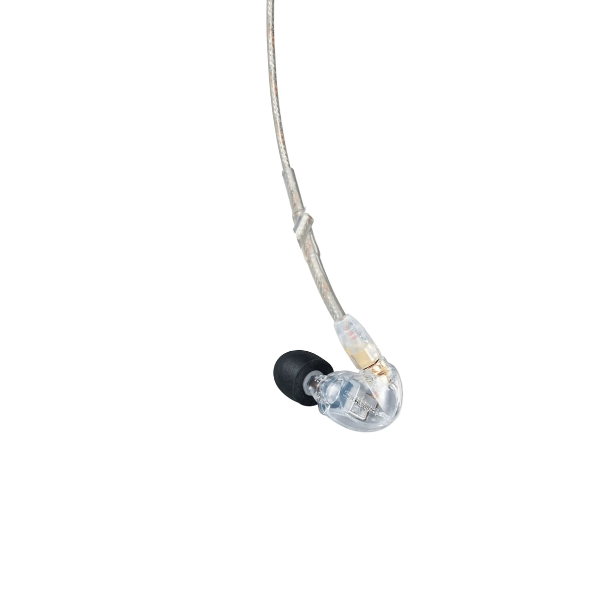 Shure SE425-CL in-ear sound isolating earphones with dual balanced-armature drivers, detachable MMCX cable, sleeve kit, carrying case, and 3.5mm to 6.3mm adapter - Left