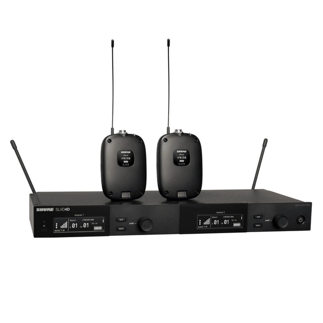 Shure SLXD14D Wireless Dual Bodypack System - G58: 470 - 514 MHz
