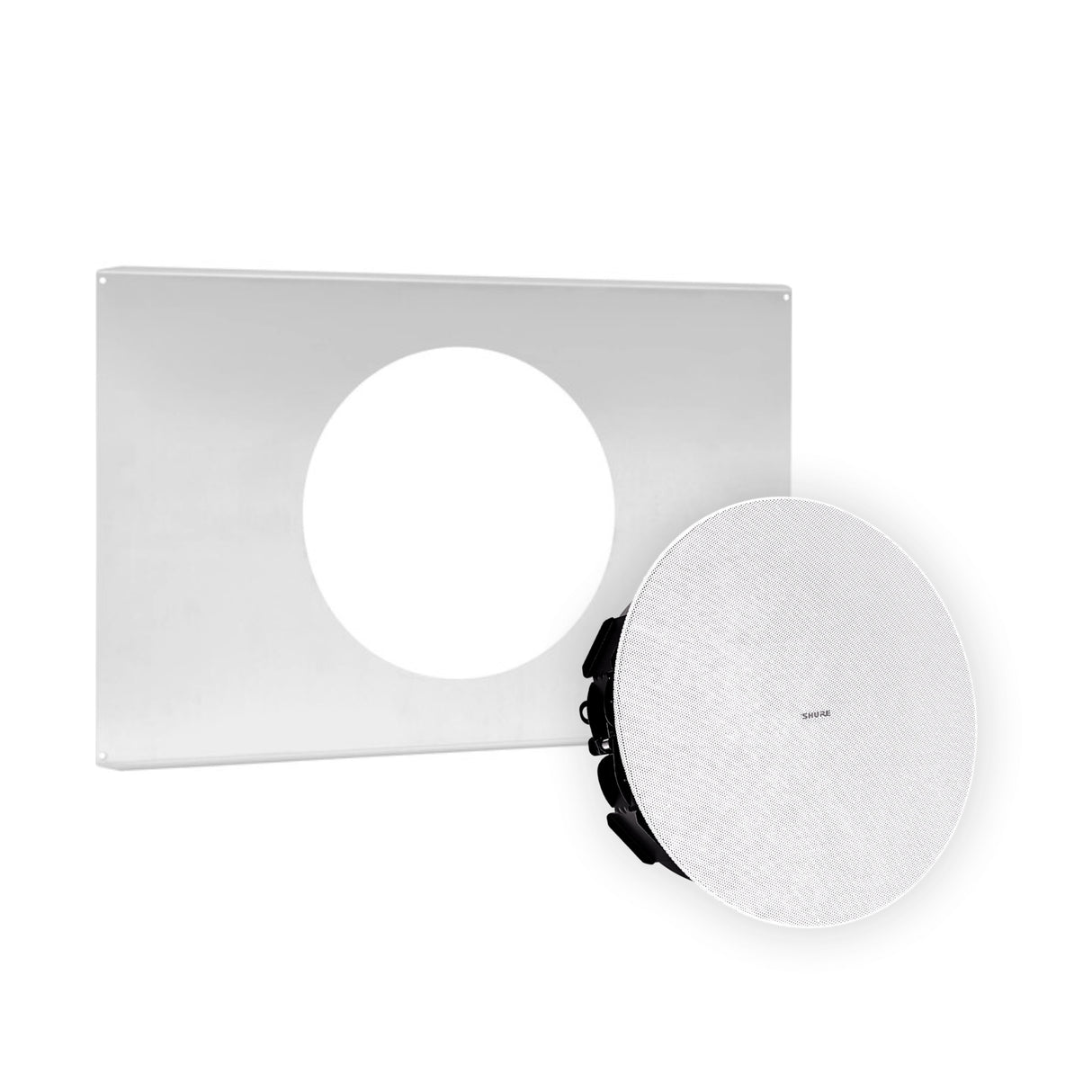 Shure MXN5W-C Networked Ceiling Loudspeaker Bundle with Tile Bridge & NC Backbox