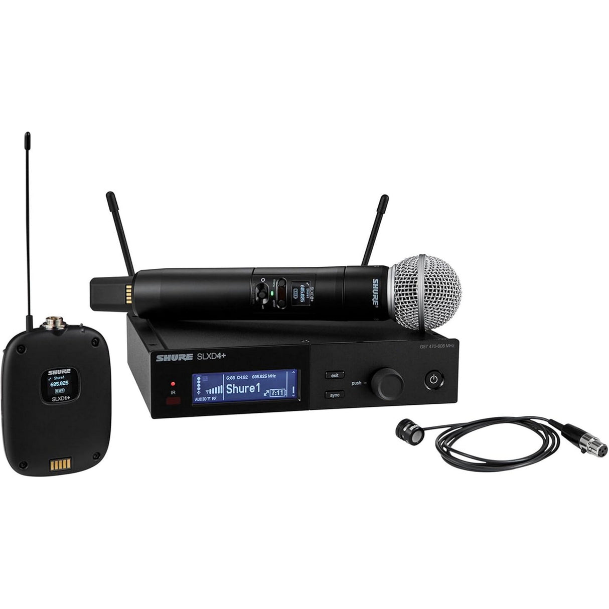 Shure SLXD124+/85M Digital Wireless Combo System with SM58 and WL185M (G57 Band)