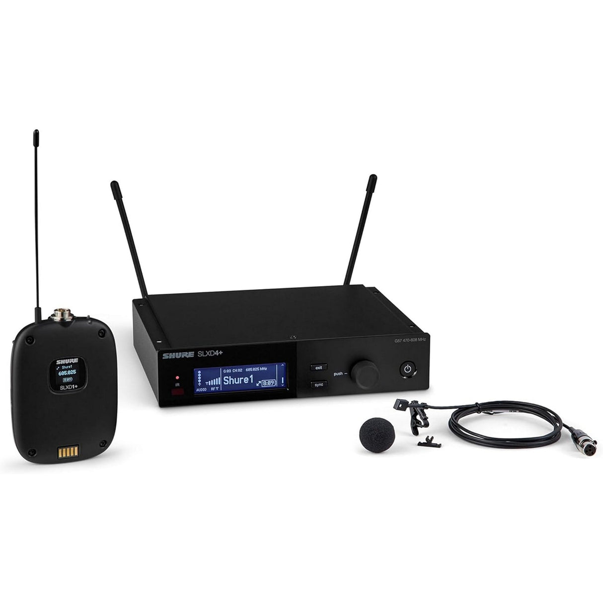 Shure SLXD14+/93 Wireless Bodypack System with WL93 Lavalier (G57 Band)