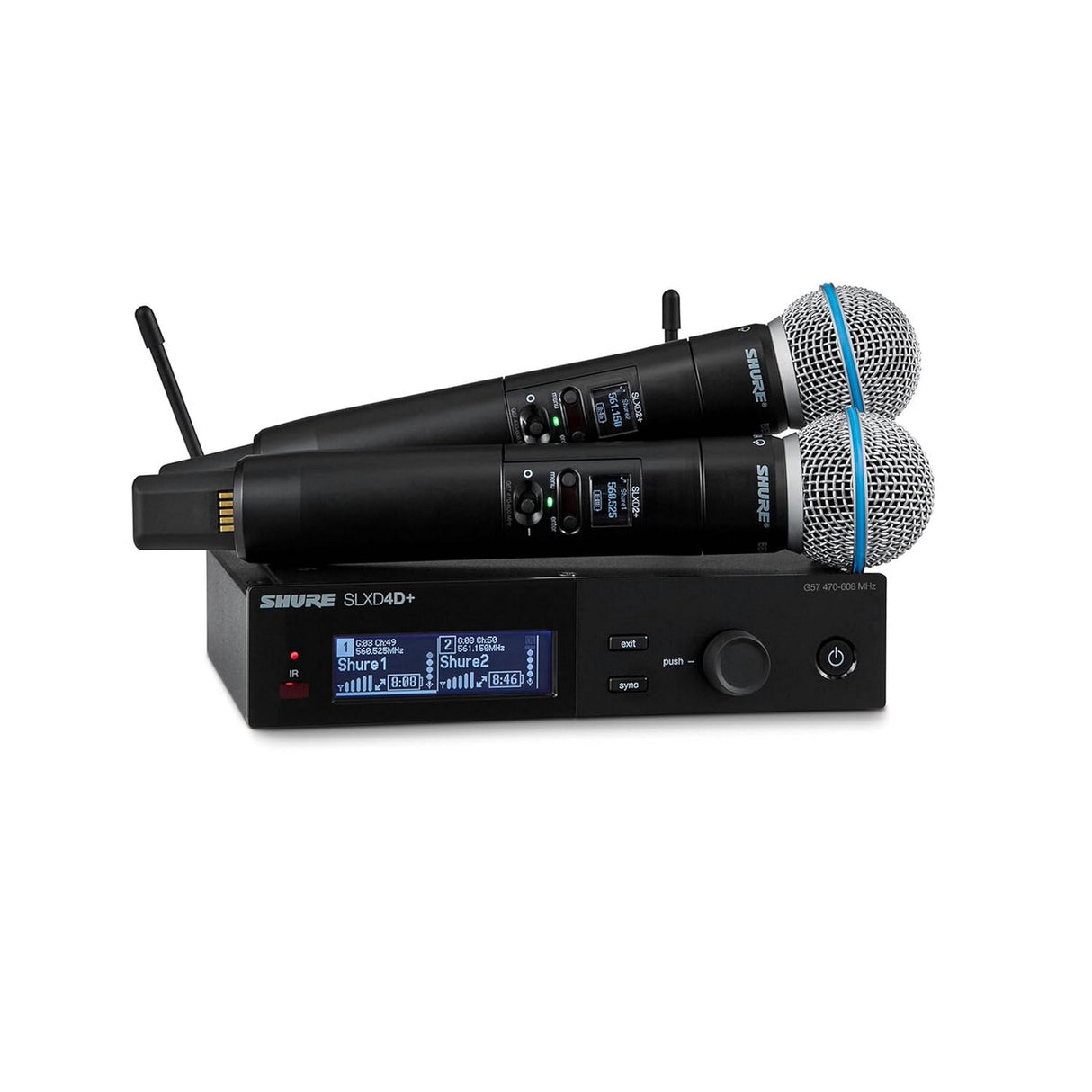 Shure SLXD24D+/Beta58A Dual Wireless Handheld System (G57 Band)