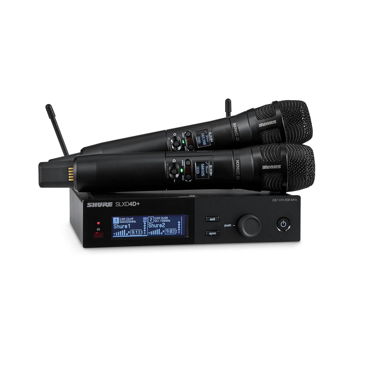 Shure SLXD24D+/Nexadyne 8/C Dual Wireless Handheld System (G57 Band)