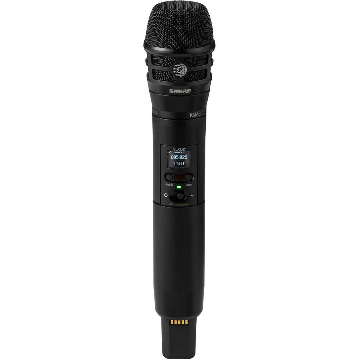 Shure SLXD2+ TAA Compliant Digital Wireless Handheld Transmitter with KSM8 Cardioid Capsule (G57 Band)