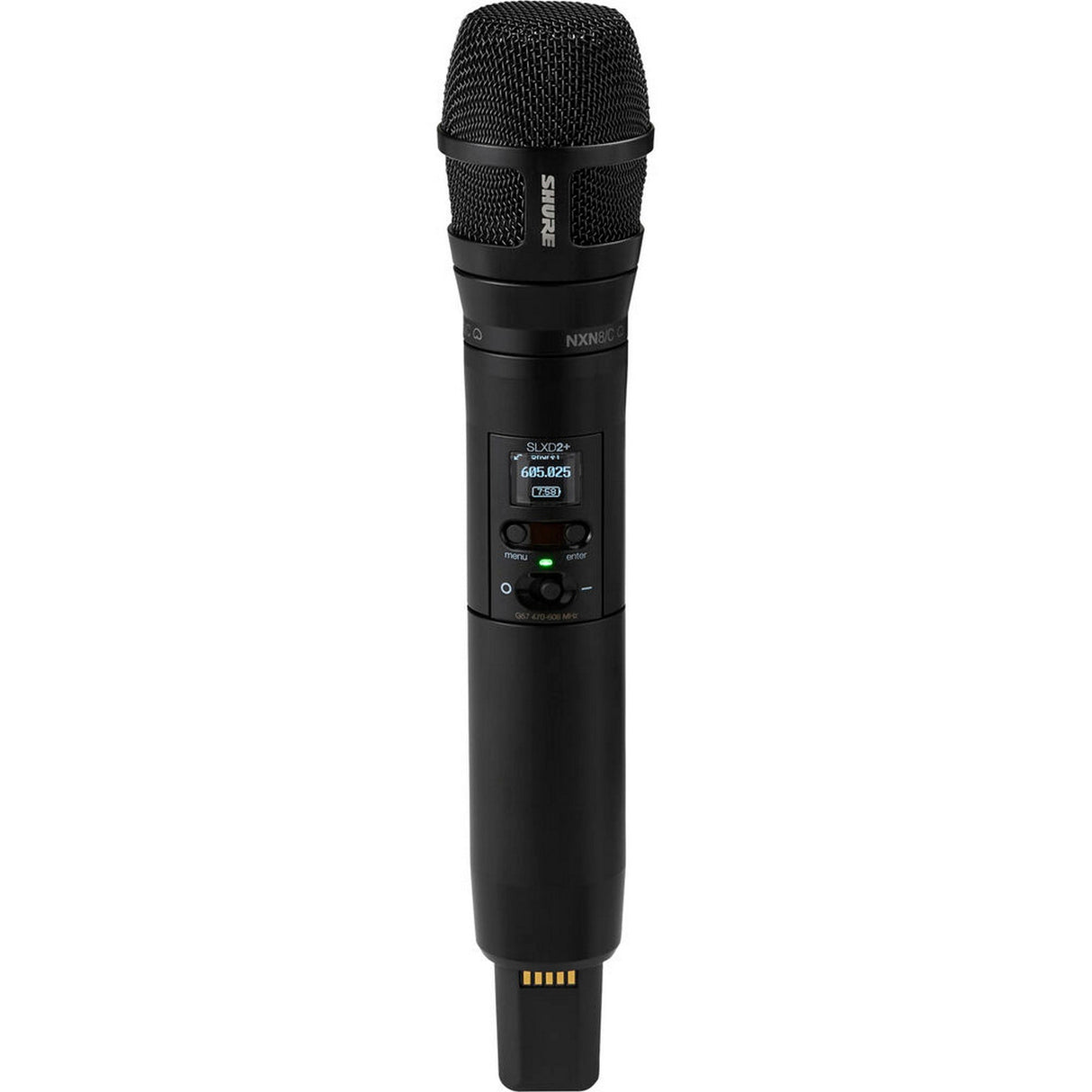 Shure SLXD2+ TAA Compliant Digital Wireless Handheld Microphone Transmitter with Nexadyne 8C Cardioid Capsule (G57 Band)