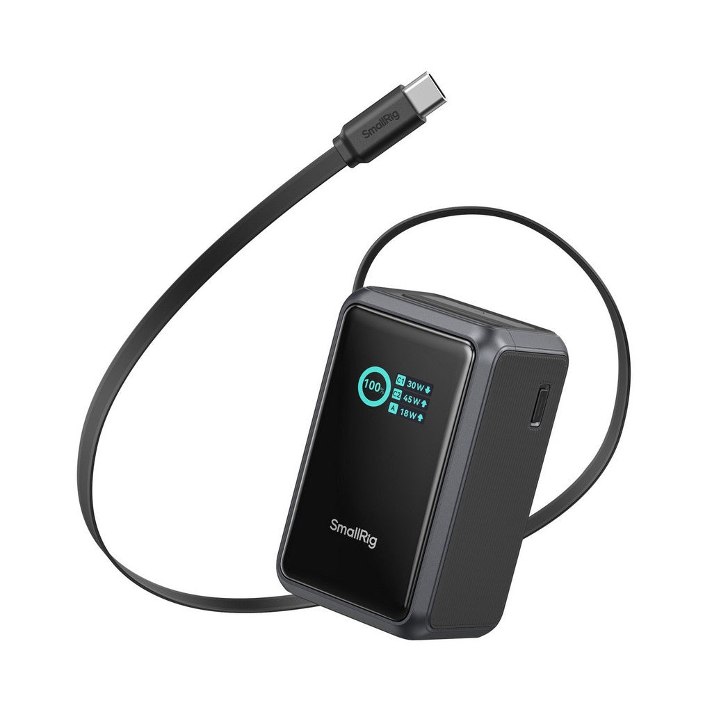 SmallRig Nano36 6057 Power Bank With Retractable USB-C Cable And V-Mount Plate