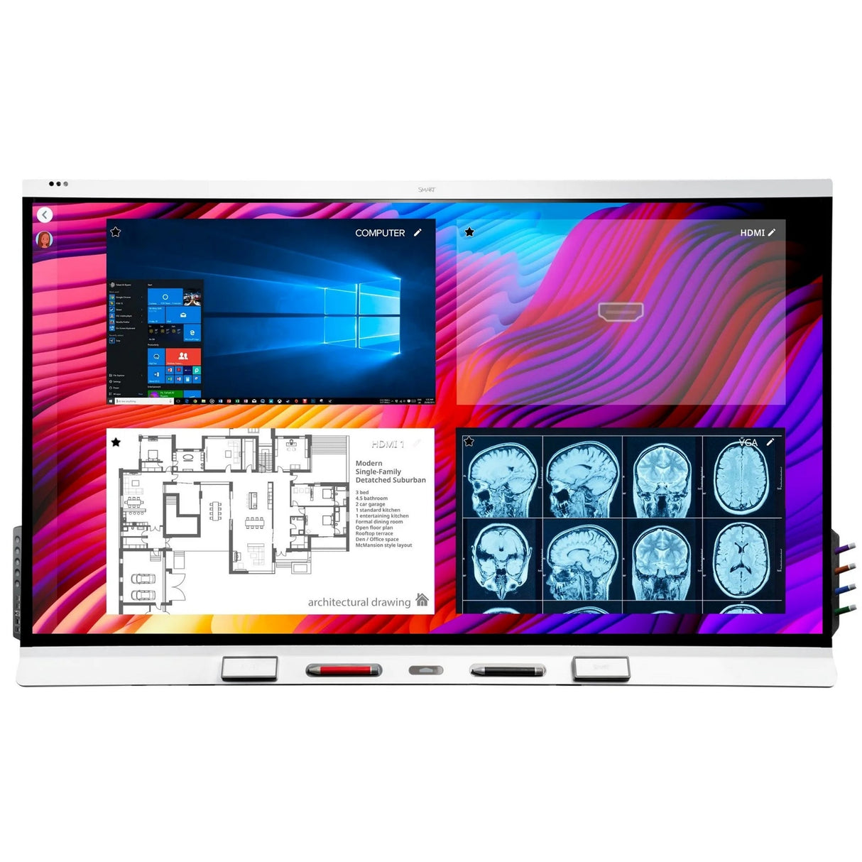 SMART Board 6086S-V3 86-Inch Pro Interactive Display with iQ and Meeting Pro Software - White