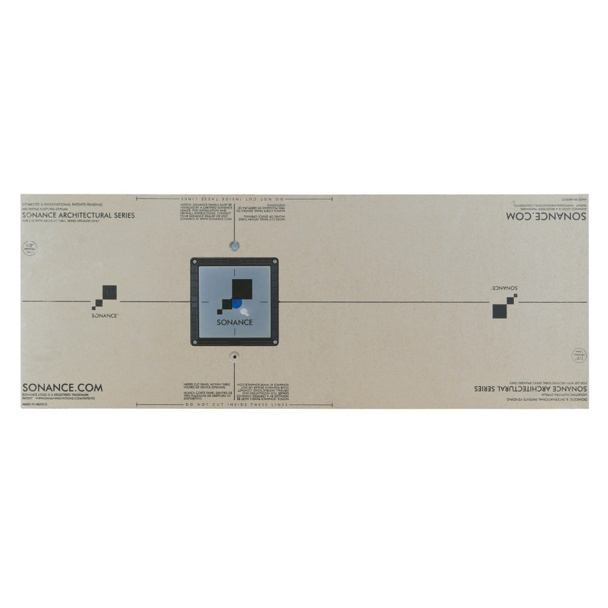 Sonance Architectural Series Mounting Platform Discreet - 1/2 inch Gypsum Platform, Square