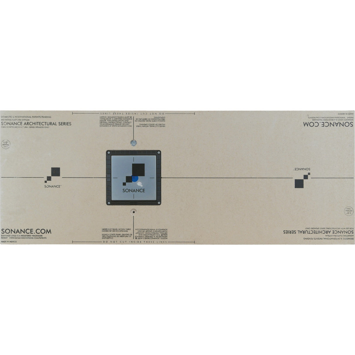 Sonance Architectural Series Gypsum Mounting Platform Medium - 1/2-inch, Square