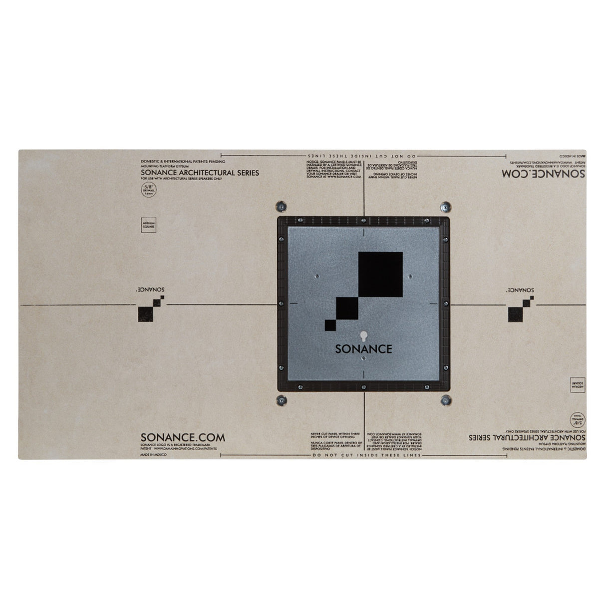Sonance Architectural Series Gypsum Mounting Platform Medium - 5/8-inch, Square