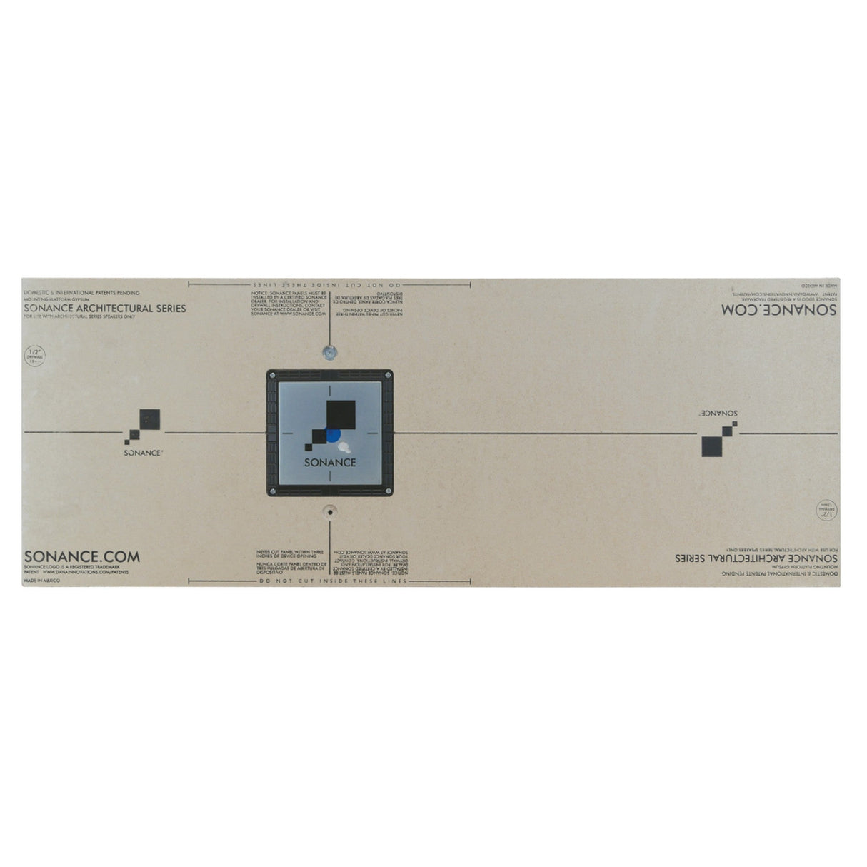 Sonance THINLINE Gypsum Mounting Platform for BPS6 Thinline Subwoofer - 1/2 inch Gypsum Platform, Square