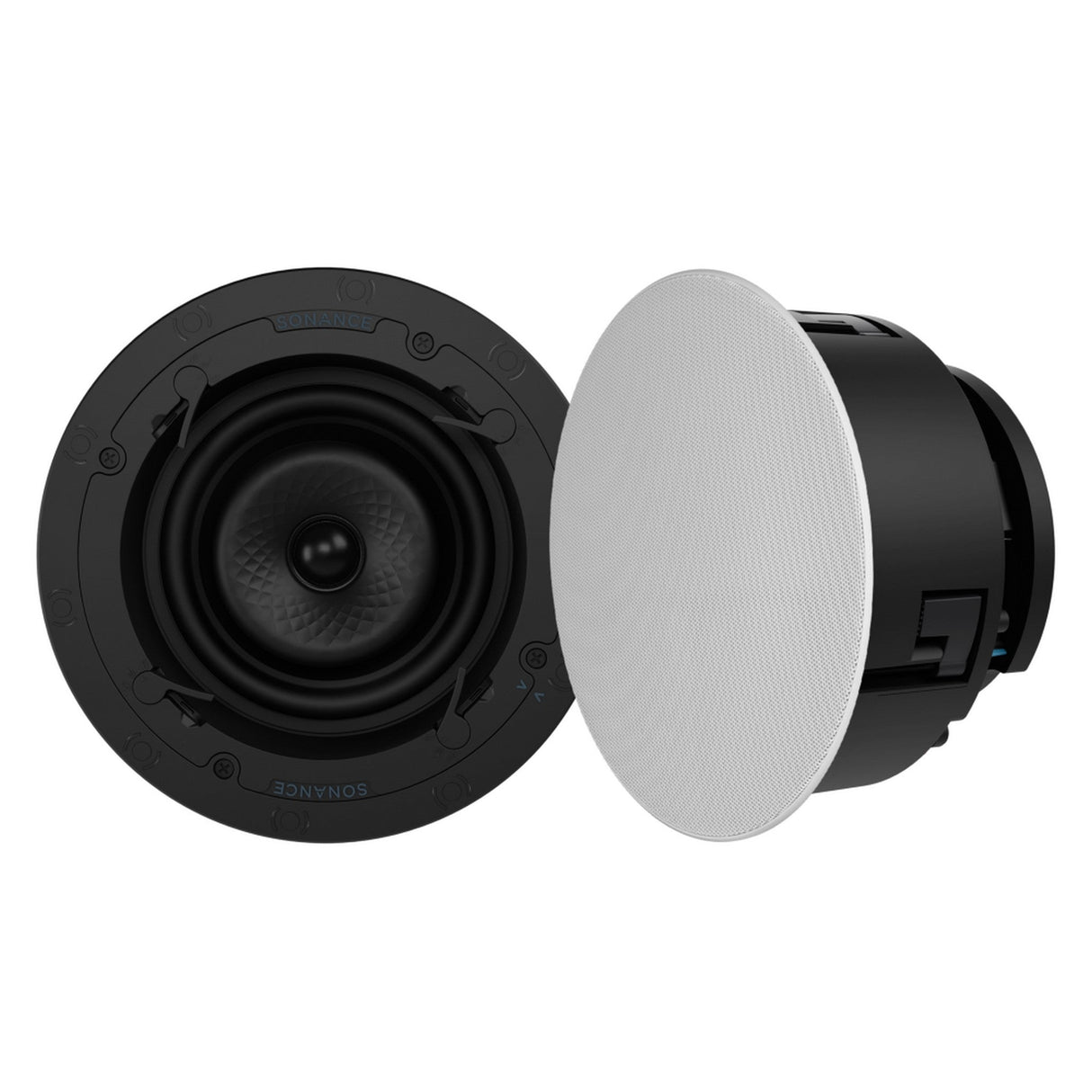 Sonance VX Series 6-Inch Round In-Ceiling Speaker with White Micro Trim Grille Pair - VX62R