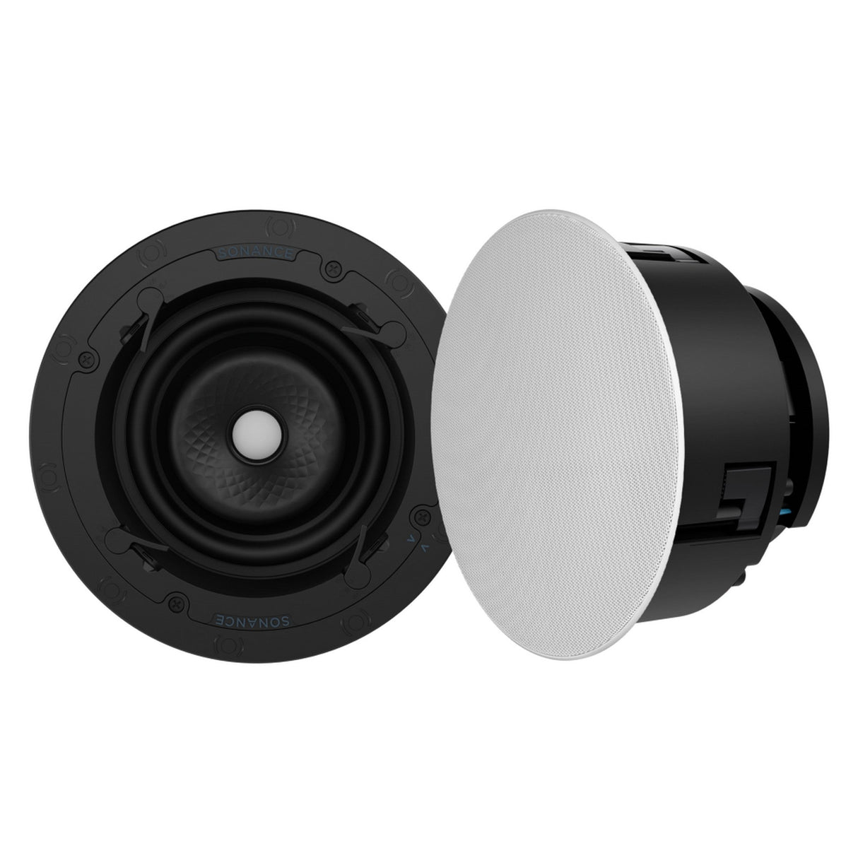 Sonance VX Series 6-Inch Round In-Ceiling Speaker with White Micro Trim Grille Pair - VX64R