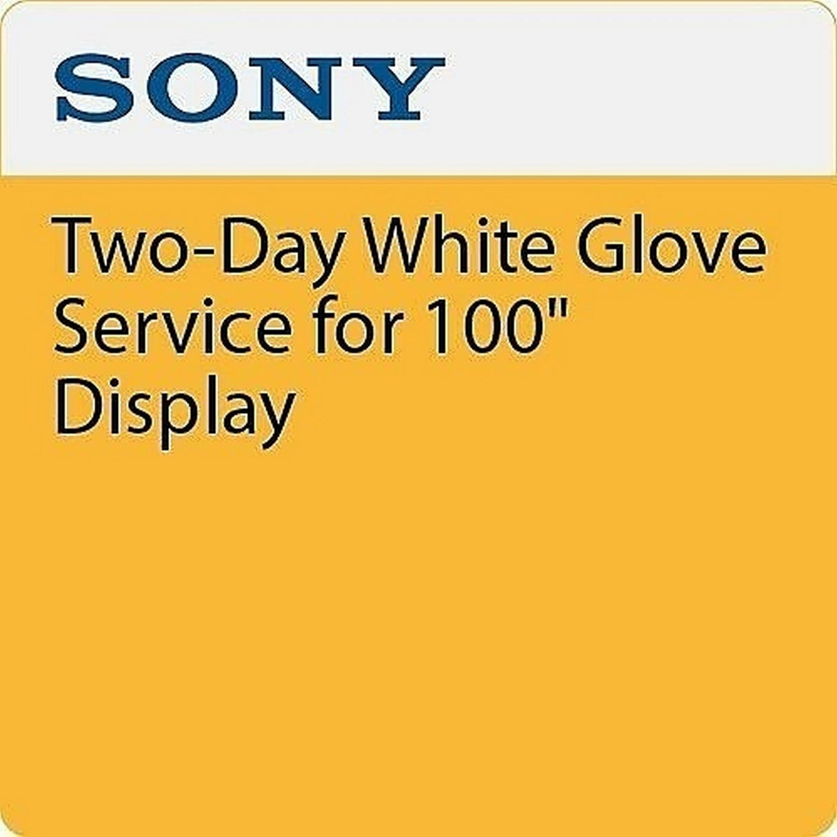 Sony White Glove Service for Displays - 2-Day Service for 100’’ Display