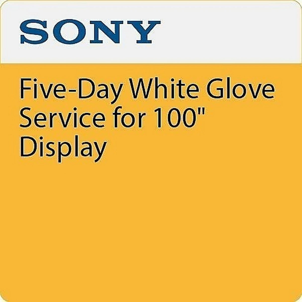 Sony White Glove Service for Displays - 5-Day Service for 100’’ Display