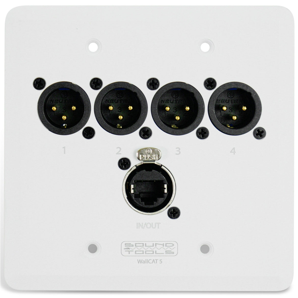 SoundTools WallCAT 5 Male XLR Analog Audio Over CAT5 - White