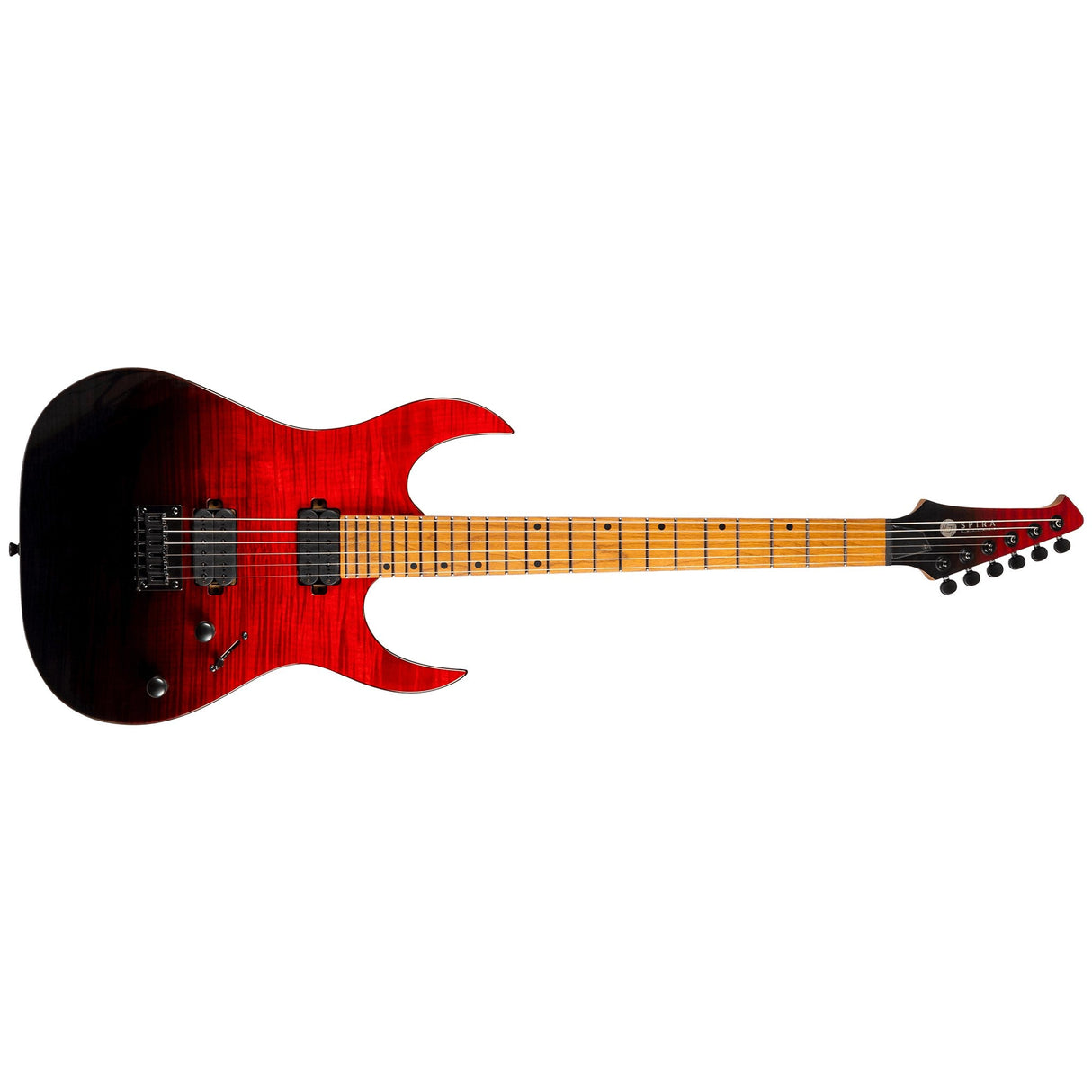 Spira Guitars S 450 Series Electric Guitar - Trans Red/Black Gloss